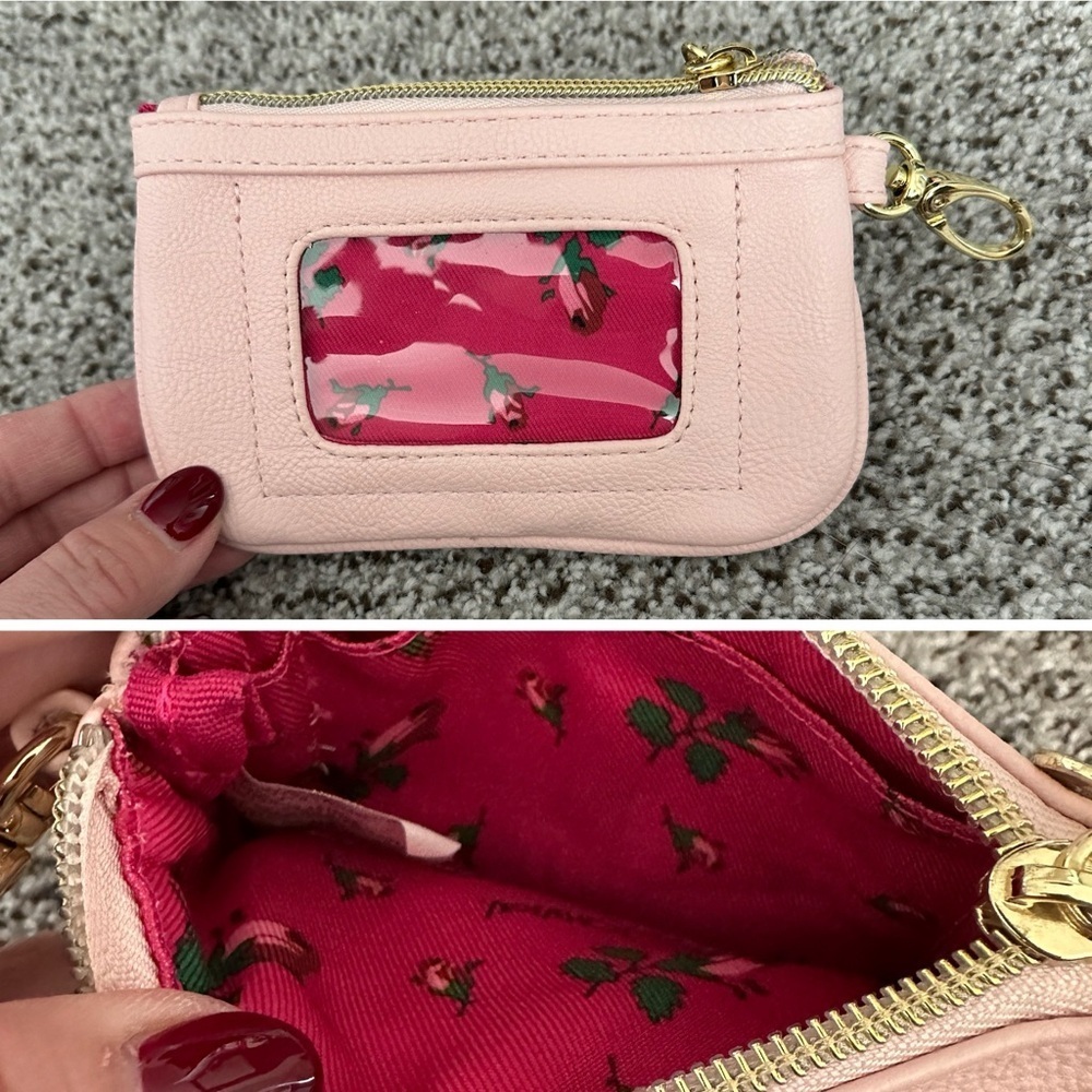 BETSEY JOHNSON Pink Sequin Bow Crossbody Matching Change Purse Set R $156 - Picture 15 of 16